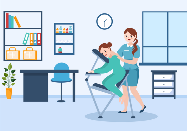 Chiropractor Physiotherapy  イラスト