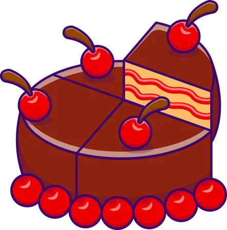 Chocolate Cake  Illustration