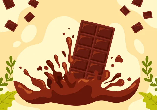 National Dark Chocolate Day Vector Illustration On February 1st For The Health And Happiness That Choco Brings In Flat Cartoon Background Design Illustration