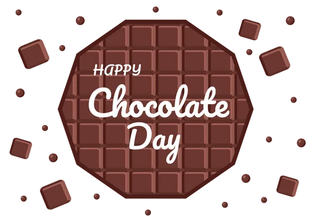 Happy Chocolate Day Celebration Vector Illustration Suitable For Greeting Cards Posters And Background 일러스트레이션