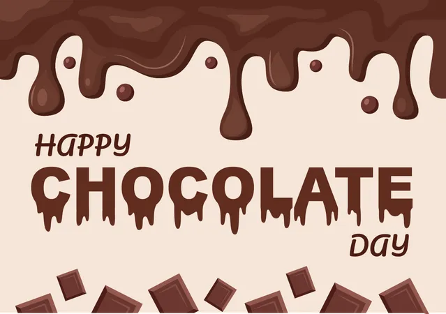 Happy Chocolate Day Celebration Vector Illustration Suitable For Greeting Cards Posters And Background 일러스트레이션