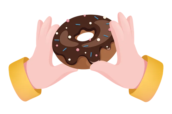 Chocolate Donut  일러스트레이션