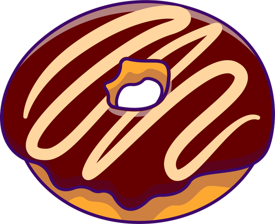 Chocolate Donut  Illustration