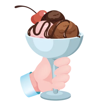 Chocolate Ice Cream  Illustration