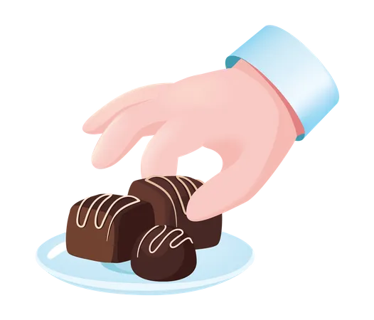 Chocolate Pinch Cake  Illustration