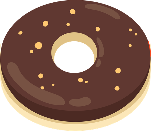 Chocolate Sprinkled Donut  일러스트레이션