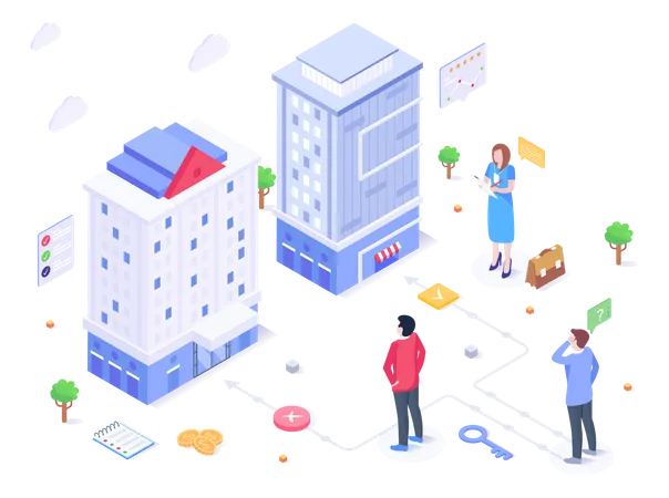 Choose Hotel  Illustration