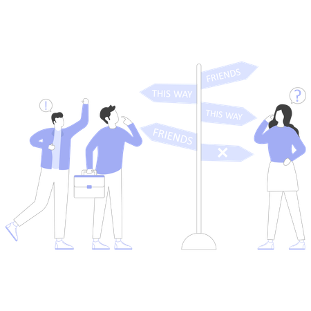 Choose right way  Illustration