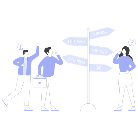 Choose right way  Illustration