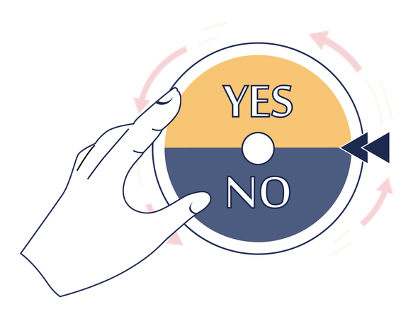 Choose yes and or  イラスト