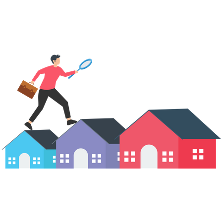 Choosing a new home  Illustration