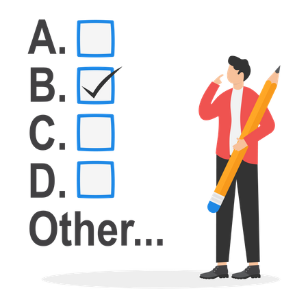 Choosing best option  Illustration