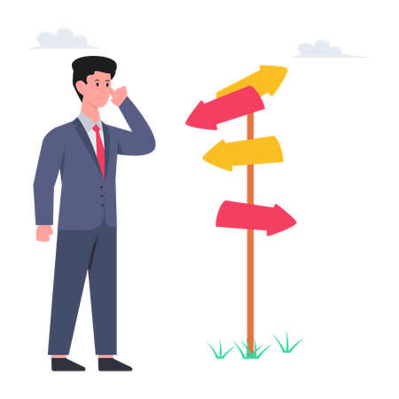 Choosing Business Direction  Illustration