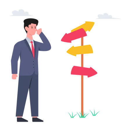 Choosing Business Direction  Illustration