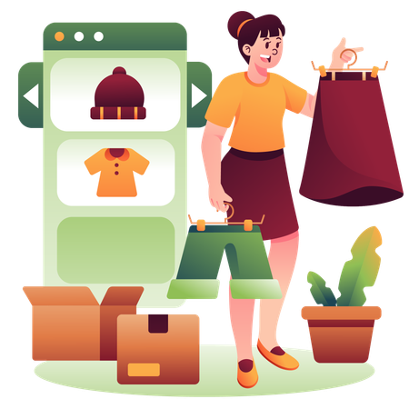 Choosing Product Option  Illustration