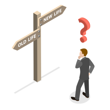 Choosing Right Life Path  Illustration