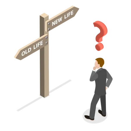 Choosing Right Life Path  Illustration