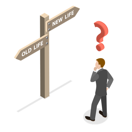 Choosing Right Life Path  Illustration