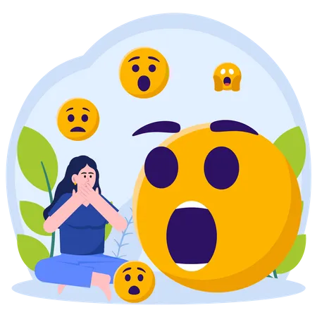Emoji de choque  Ilustração