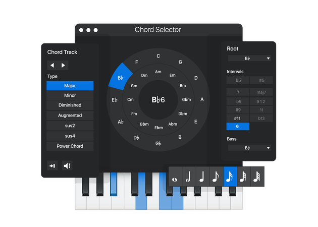 Chord selector panel  Illustration