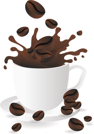Chorrito de cafe con leche  Ilustración