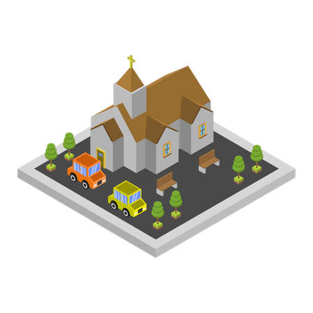 Christentum Haus  Illustration
