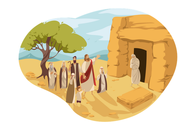 Christian people gathering  Illustration