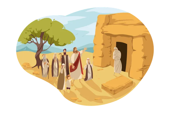 Christian people gathering  Illustration