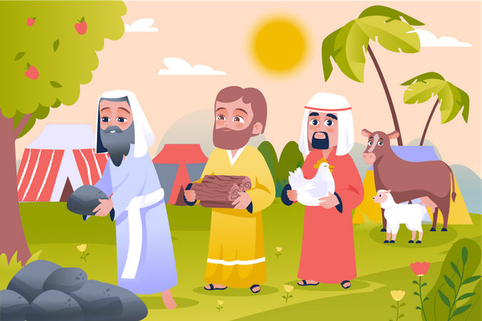 Christian people  Illustration