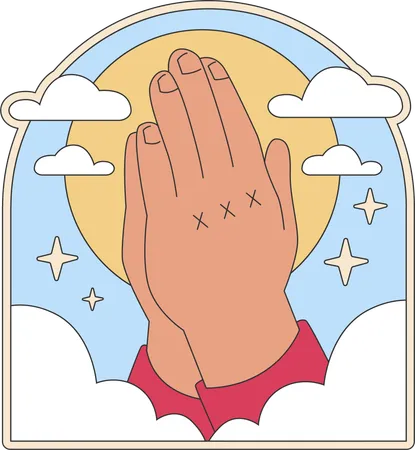 Christian prayer  Illustration