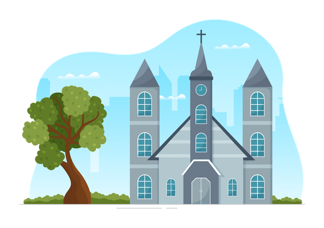 Christian Religion Place  Illustration