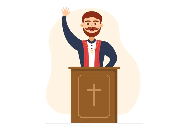 Christian Religious Leader Illustration