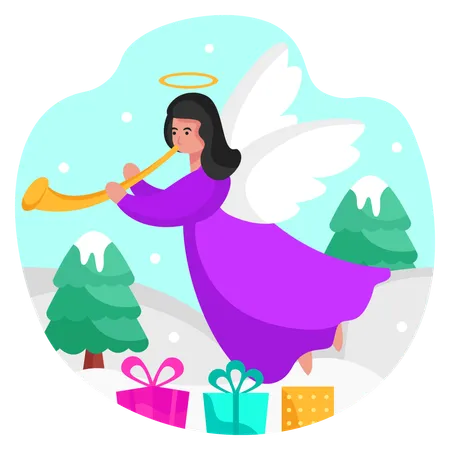 Christmas Angel  Illustration