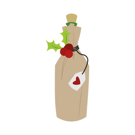 Christmas bottle  イラスト