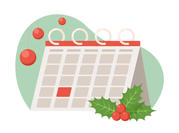 Christmas calendar  Illustration