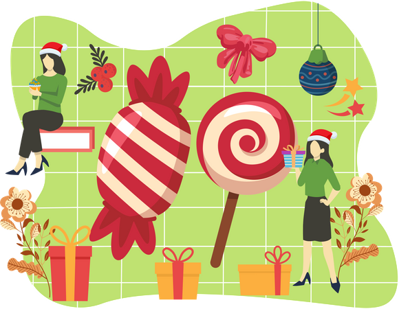 Christmas candies  Illustration