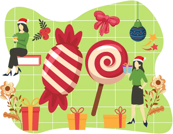 Christmas candies  Illustration
