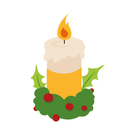 Christmas candle  Illustration