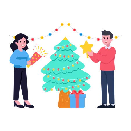 Christmas Celebrations  Illustration