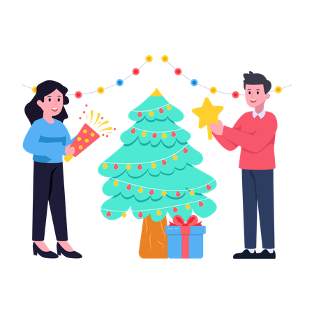 Christmas Celebrations  Illustration