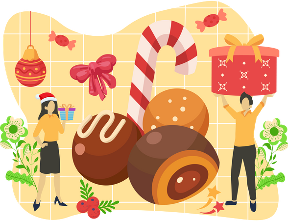 Christmas Day Celebration  Illustration