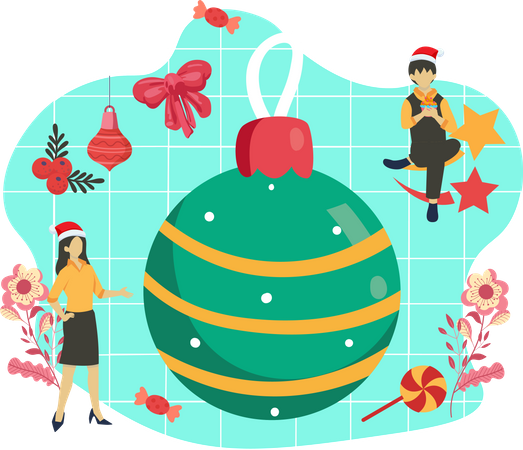 Christmas decoration ball Illustration