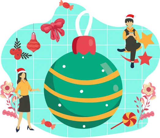 Christmas decoration ball  Illustration