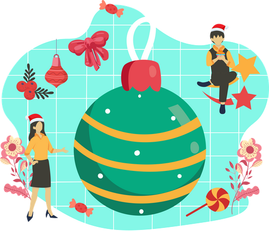 Christmas decoration ball  Illustration