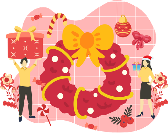 Christmas decoration ornament  Illustration