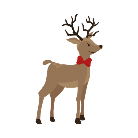 Christmas Deer Illustration