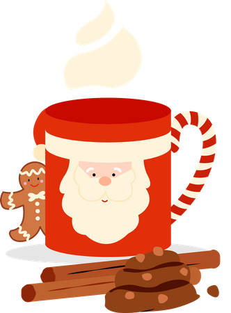 Christmas dessert mug  Illustration