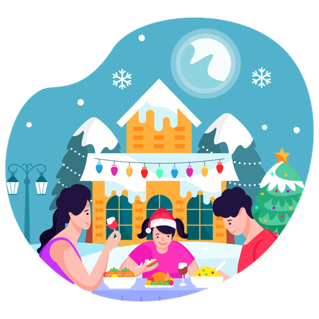 Christmas Dinner  Illustration