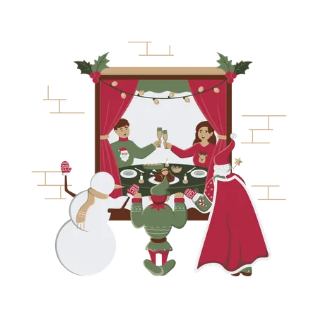 Christmas Illustrations About Santa 일러스트레이션