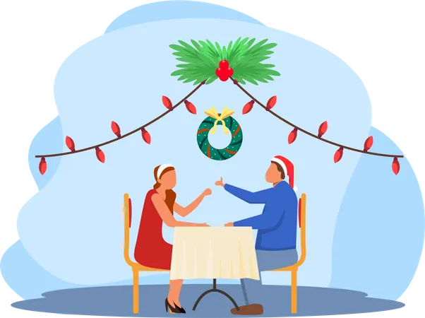 Christmas dinner  Illustration